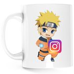 Casa si Gradina - Bucatarie si vesela - Cani si pahare - Cani si cesti - Cana Naruto Instagram Creator Akatsuki Anime Manga, alba, 330 ml - Infinity.ro