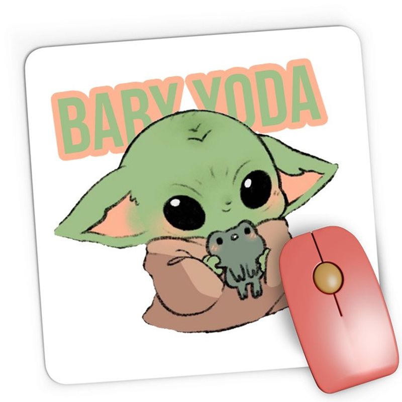 PC, gaming si accesorii - Periferice PC - Mousepad - Mousepad Gaming Baby Yoda Frog Small Cute Pillow, 21x19 см - Infinity.ro