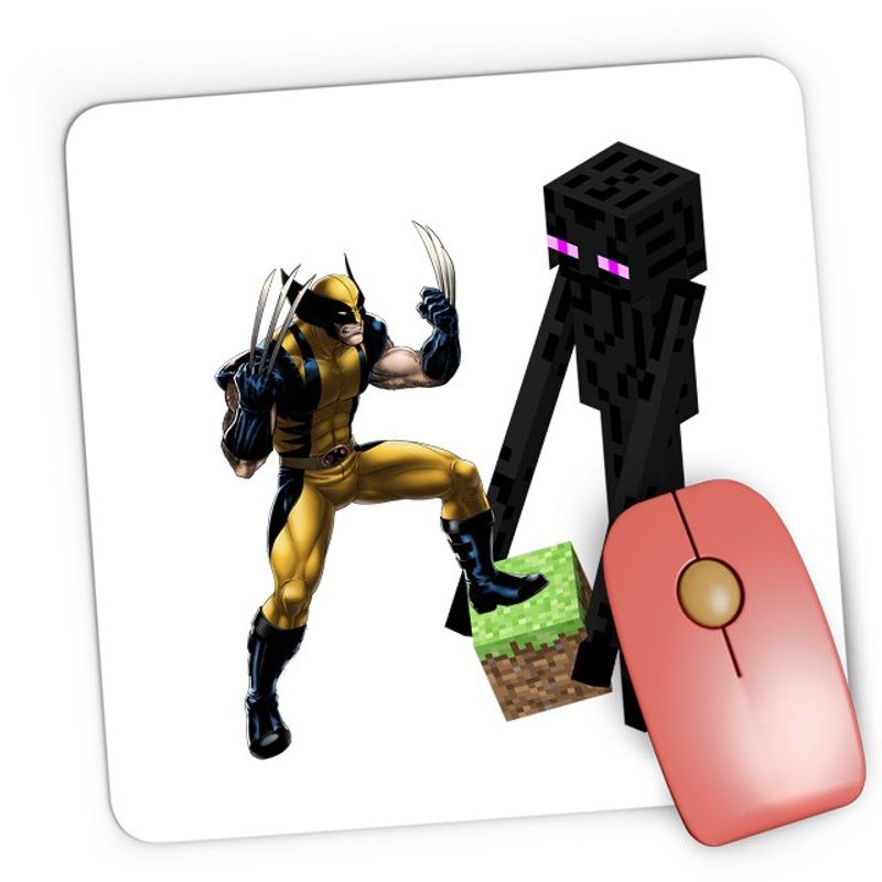 PC, gaming si accesorii - Periferice PC - Mousepad - Mousepad Gaming Minecraft Enderman Wolverine Grass Cube, 21x19 см - Infinity.ro