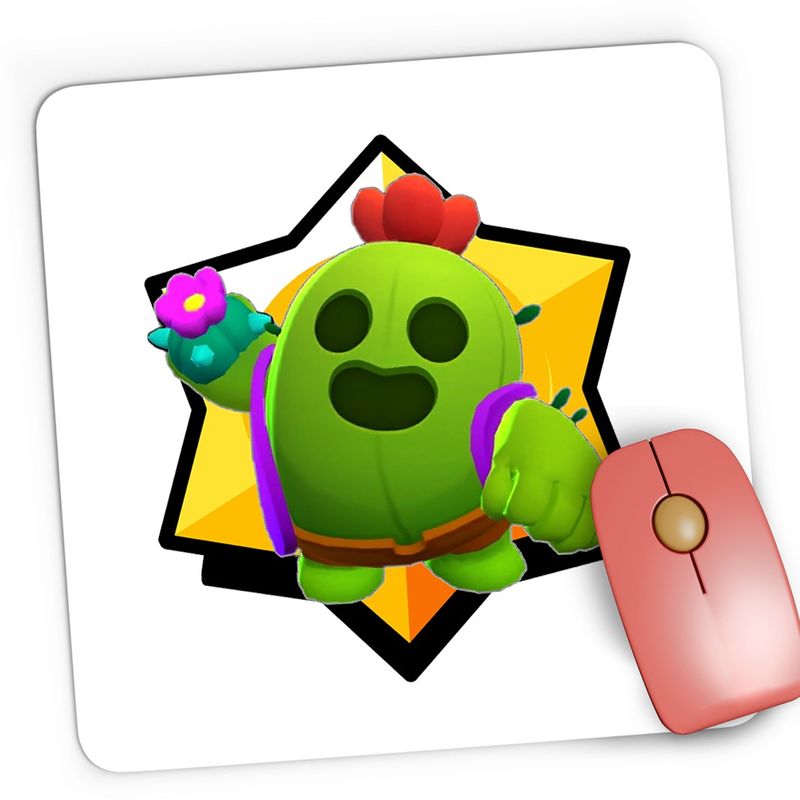 PC, gaming si accesorii - Periferice PC - Mousepad - Mousepad Gaming Spike Hello Brawl Stars, 21x19 cm - Infinity.ro