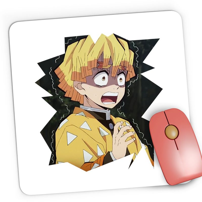 PC, gaming si accesorii - Periferice PC - Mousepad - Mousepad Gaming Demon Slayer Zenitsu Manga, 21x19 cm - Infinity.ro