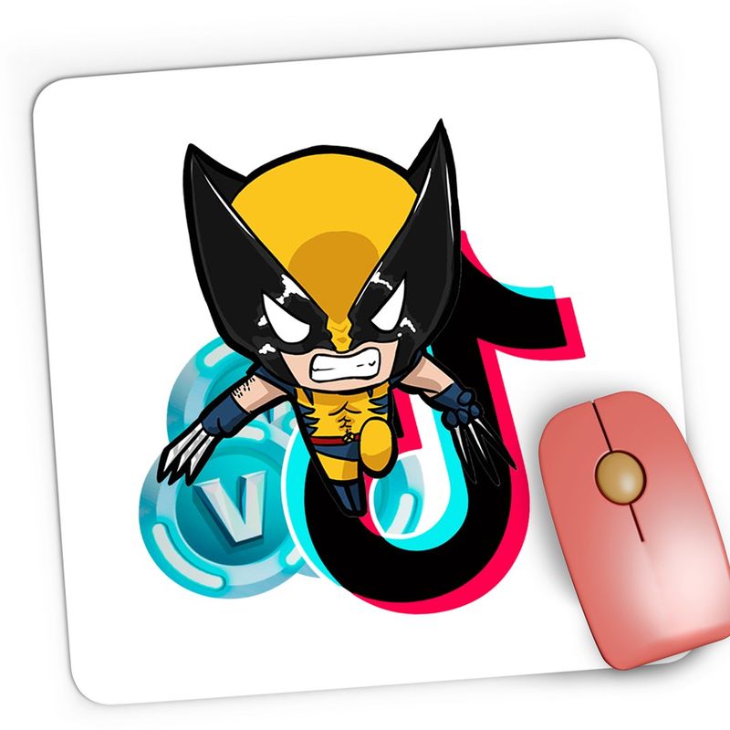 PC, gaming si accesorii - Periferice PC - Mousepad - Mousepad Gaming Wolverine XMen Fortnite VBucks Tiktok, 21x19 cm - Infinity.ro