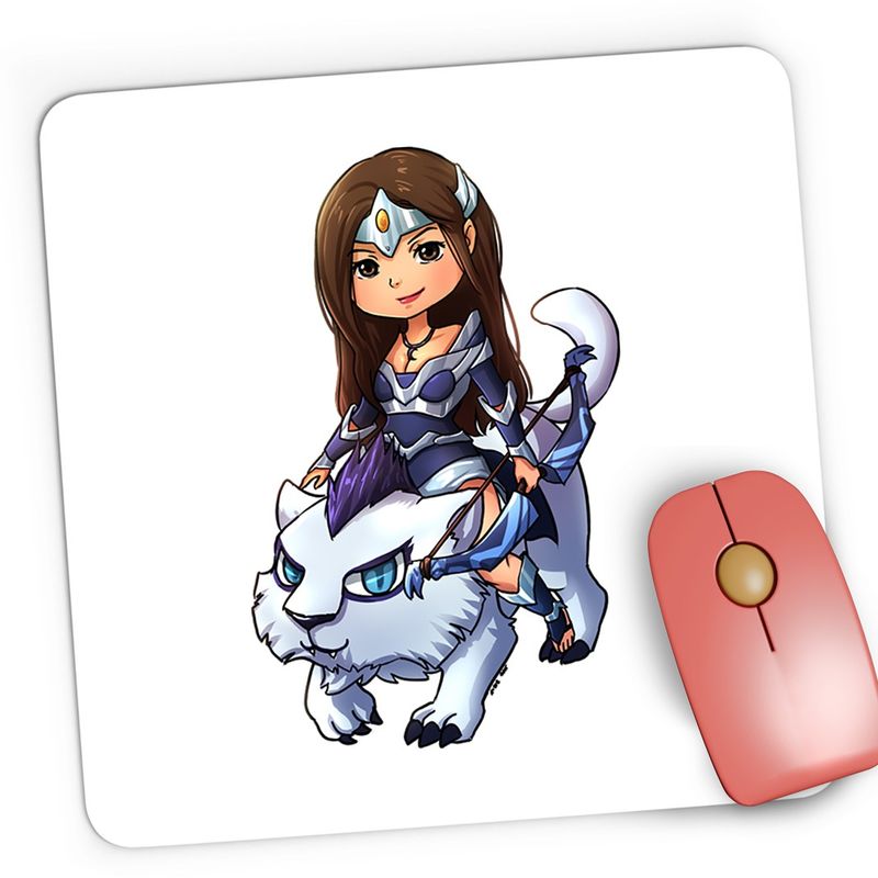 PC, gaming si accesorii - Periferice PC - Mousepad - Mousepad Gaming Rylai Crystal Maiden Dota 2 Hero Wolf, 21x19 cm - Infinity.ro