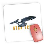 PC, gaming si accesorii - Periferice PC - Mousepad - Mousepad Gaming Star Trek Journey Spaceship Galaxy Explore Universe Adventure, 21x19 см - Infinity.ro