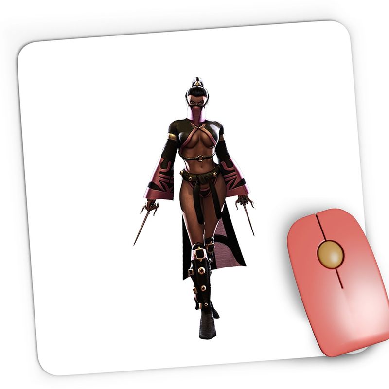 PC, gaming si accesorii - Periferice PC - Mousepad - Mousepad Gaming Mortal Kombat Mileena Pumnale Girl Taekwondo, 21x19 cm - Infinity.ro