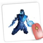 PC, gaming si accesorii - Periferice PC - Mousepad - Mousepad Gaming Mortal Kombat Magic Blue Armageddon Joc Echipă, 21x19 cm - Infinity.ro