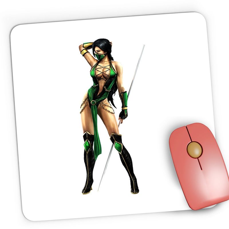 PC, gaming si accesorii - Periferice PC - Mousepad - Mousepad Gaming Mortal Kombat Jade Shaolin Monk Karate Girl, 21x19 cm - Infinity.ro