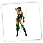 PC, gaming si accesorii - Periferice PC - Mousepad - Mousepad Gaming Mortal Kombat Jade Shaolin Monk Karate Girl, 21x19 cm - Infinity.ro