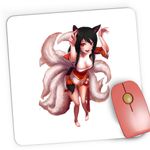 PC, gaming si accesorii - Periferice PC - Mousepad - Mousepad Gaming League of Legends Ahri Nine Tailed Fox Vulpita, 21x19 cm - Infinity.ro