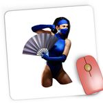 PC, gaming si accesorii - Periferice PC - Mousepad - Mousepad Gaming Mortal Kombat Mileena Hand Blue Evantai Magic, 21x19 cm - Infinity.ro