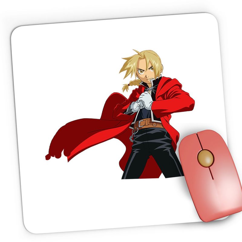 PC, gaming si accesorii - Periferice PC - Mousepad - Mousepad Gaming Edward Elric Alphonse  Fullmetal Alchemist Anime, 21x19 cm - Infinity.ro