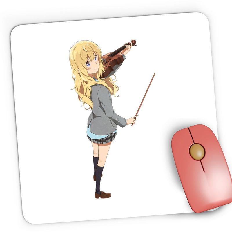 PC, gaming si accesorii - Periferice PC - Mousepad - Mousepad Gaming Your Lie in April Kaori Muza Vioara Love Story, 21x19 cm - Infinity.ro