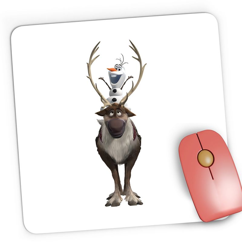 PC, gaming si accesorii - Periferice PC - Mousepad - Mousepad Gaming Disney Elsa Frozen Olaf Sven Desene, 21x19 cm - Infinity.ro