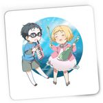 PC, gaming si accesorii - Periferice PC - Mousepad - Mousepad Gaming Your Lie in April Kaori Kousei Fan Art, 21x19 cm - Infinity.ro