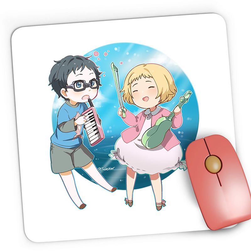 PC, gaming si accesorii - Periferice PC - Mousepad - Mousepad Gaming Your Lie in April Kaori Kousei Fan Art, 21x19 cm - Infinity.ro