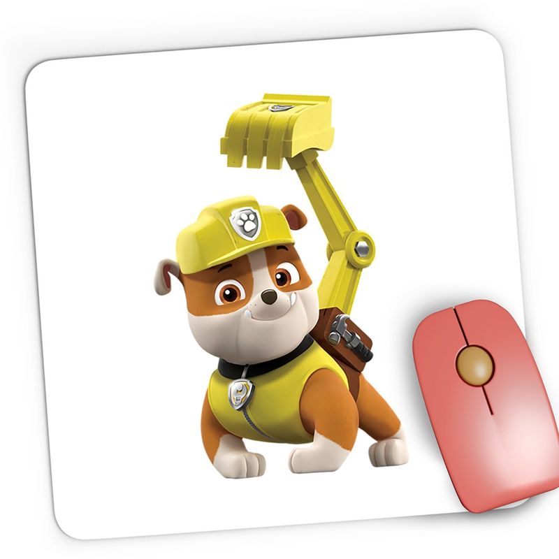 PC, gaming si accesorii - Periferice PC - Mousepad - Mousepad Gaming Paw Patrol Bulldog Chase Excavator Reparatii, 21x19 cm - Infinity.ro