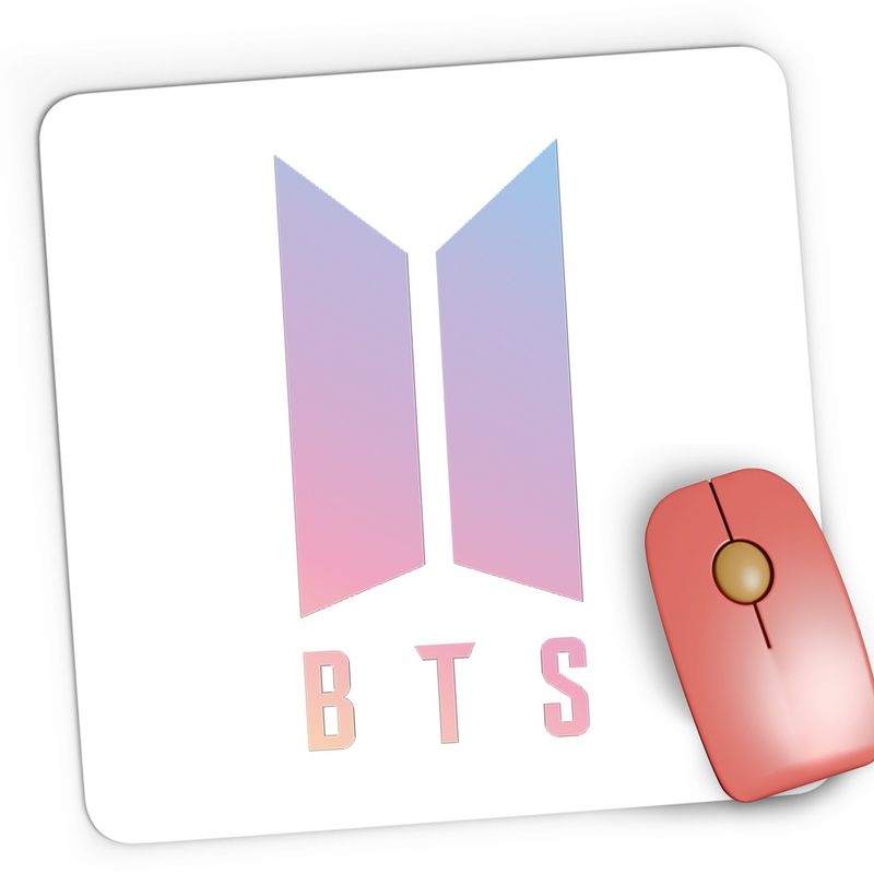 PC, gaming si accesorii - Periferice PC - Mousepad - Mousepad Gaming BTS Logo K-Pop, 21x19 cm - Infinity.ro