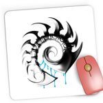 PC, gaming si accesorii - Periferice PC - Mousepad - Mousepad Gaming StarCraft 2 Zerg Silver Logo CSGO, 21x19 cm - Infinity.ro