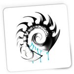 PC, gaming si accesorii - Periferice PC - Mousepad - Mousepad Gaming StarCraft 2 Zerg Silver Logo CSGO, 21x19 cm - Infinity.ro