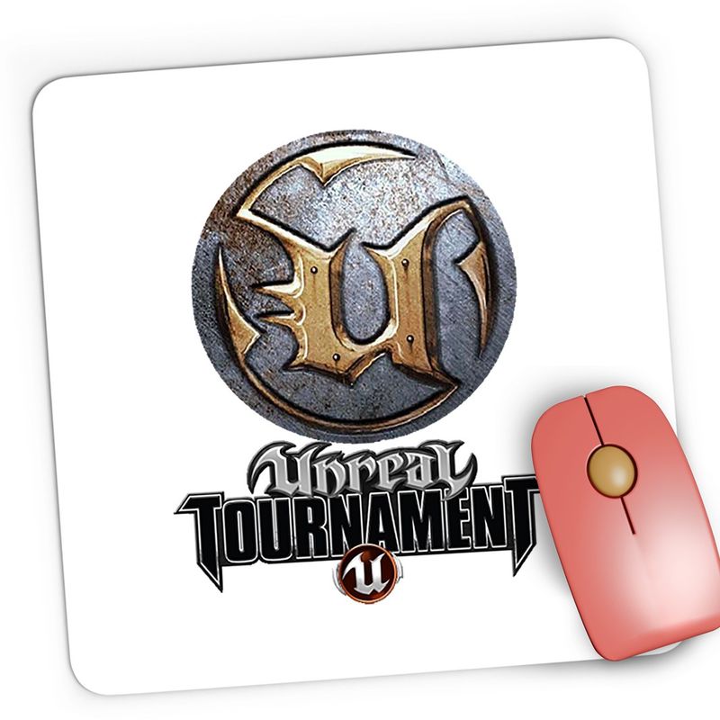 PC, gaming si accesorii - Periferice PC - Mousepad - Mousepad Gaming Quake Unreal Tournament Insigne Logo Emblem PS4, 21x19 cm - Infinity.ro