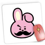PC, gaming si accesorii - Periferice PC - Mousepad - Mousepad Gaming BTS Pink Bunny, 21x19 cm - Infinity.ro