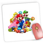 PC, gaming si accesorii - Periferice PC - Mousepad - Mousepad Gaming Super Mario Bros Toata Echipa 3D World, 21x19 cm - Infinity.ro