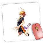 PC, gaming si accesorii - Periferice PC - Mousepad - Mousepad Gaming Volei Anime Shoyo Hinata Haikyuu Haikyu!!, 21x19 cm - Infinity.ro