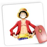 PC, gaming si accesorii - Periferice PC - Mousepad - Mousepad Gaming Monkey D Luffy One Piece Anime Straw Hat, 21x19 cm - Infinity.ro