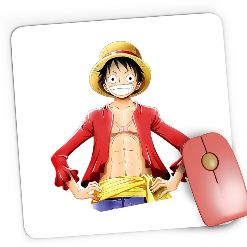 PC, gaming si accesorii - Periferice PC - Mousepad - Mousepad Gaming Monkey D Luffy One Piece Anime Straw Hat, 21x19 cm - Infinity.ro
