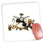 PC, gaming si accesorii - Periferice PC - Mousepad - Mousepad Gaming Kung Fu Panda All Team Arte Martiale, 21x19 cm - Infinity.ro