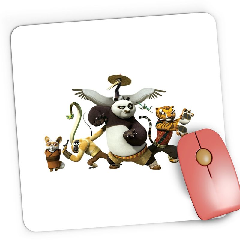 PC, gaming si accesorii - Periferice PC - Mousepad - Mousepad Gaming Kung Fu Panda All Team Arte Martiale, 21x19 cm - Infinity.ro