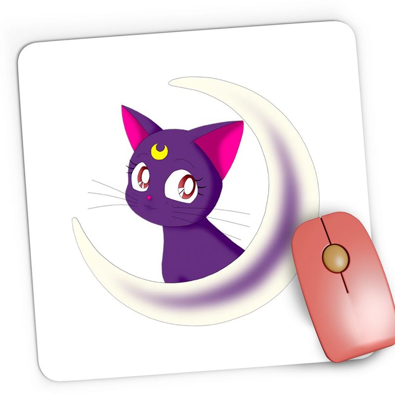 PC, gaming si accesorii - Periferice PC - Mousepad - Mousepad Gaming Sailor Moon Pisica Luna Valentines Day, 21x19 cm - Infinity.ro