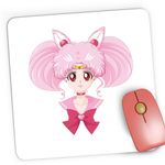 PC, gaming si accesorii - Periferice PC - Mousepad - Mousepad Gaming Sailor Moon Pink Girl Chibiusa Valentines Day, 21x19 cm - Infinity.ro