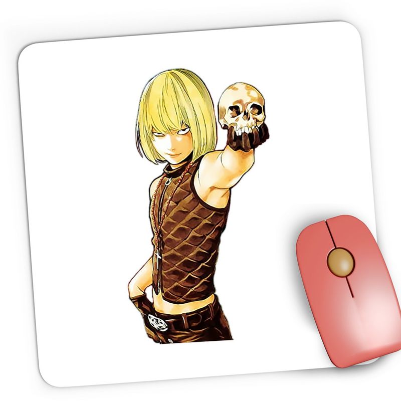PC, gaming si accesorii - Periferice PC - Mousepad - Mousepad Gaming Death Note Mello Near Anime Skull, 21x19 cm - Infinity.ro