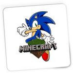 PC, gaming si accesorii - Periferice PC - Mousepad - Mousepad Gaming Sonic the Hedgehog Minecraft Joc Game, 21x19 cm - Infinity.ro