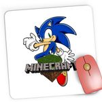 PC, gaming si accesorii - Periferice PC - Mousepad - Mousepad Gaming Sonic the Hedgehog Minecraft Joc Game, 21x19 cm - Infinity.ro
