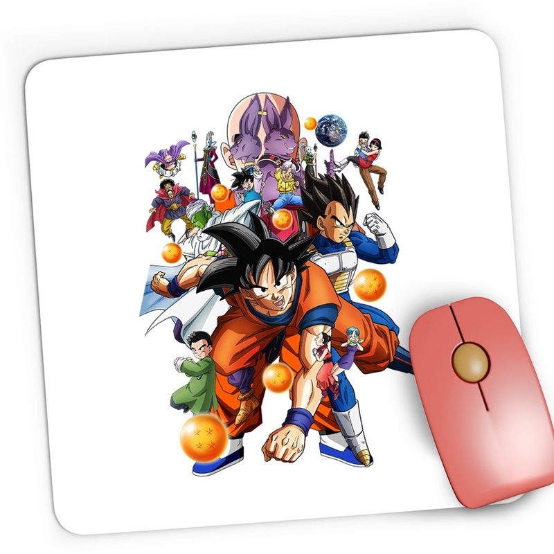 PC, gaming si accesorii - Periferice PC - Mousepad - Mousepad Gaming Dragon Ball Z All Team Anime Goku Vegeta, 21x19 cm - Infinity.ro