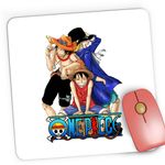 PC, gaming si accesorii - Periferice PC - Mousepad - Mousepad Gaming One Piece Luffy Portgas Sabo Prieteni Gasca, 21x19 cm - Infinity.ro