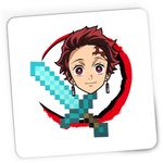 PC, gaming si accesorii - Periferice PC - Mousepad - Mousepad Gaming Demon Slayer Tanjiro Minecraft, 21x19 cm - Infinity.ro