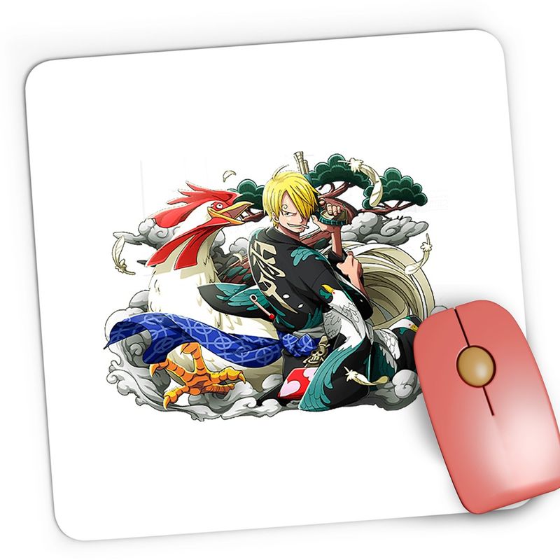 PC, gaming si accesorii - Periferice PC - Mousepad - Mousepad Gaming Vinsmoke Sanji One Piece Samurai Kimono Anime, 21x19 cm - Infinity.ro