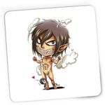 PC, gaming si accesorii - Periferice PC - Mousepad - Mousepad Gaming Attack on Titan Eren Yeager Devil Manga AOT, 21x19 cm - Infinity.ro
