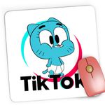 PC, gaming si accesorii - Periferice PC - Mousepad - Mousepad Gaming Gumball Bebelus Tiktok Bebe Tik Tok Creator, 21x19 cm - Infinity.ro