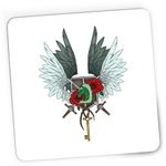 PC, gaming si accesorii - Periferice PC - Mousepad - Mousepad Gaming AOT Attack on Titan Crest Wings of Freedom Anime, 21x19 cm - Infinity.ro