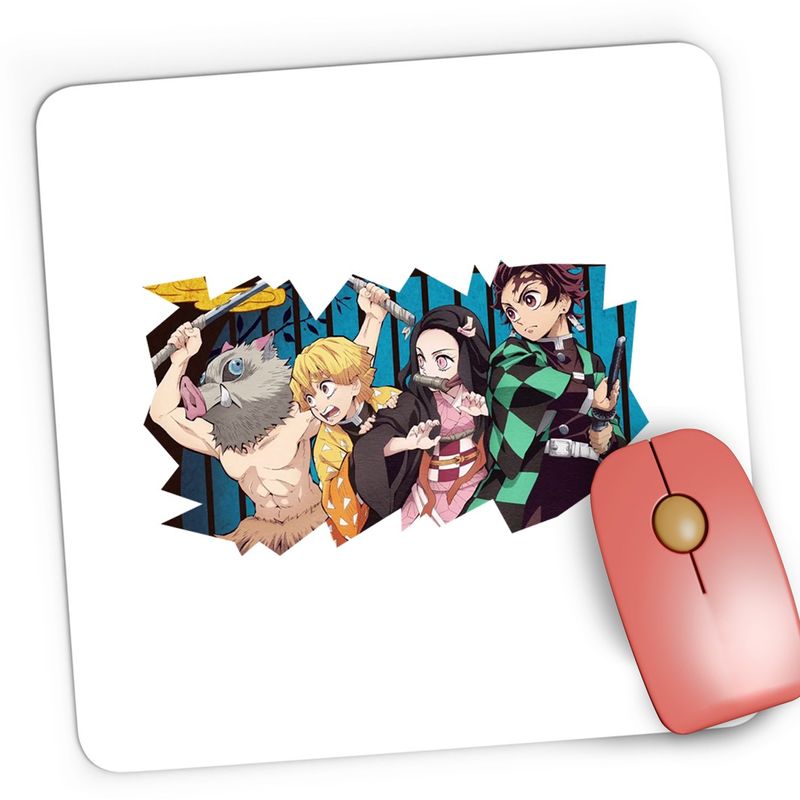 PC, gaming si accesorii - Periferice PC - Mousepad - Mousepad Gaming Demon Slayer Poster Desene Anime, 21x19 cm - Infinity.ro