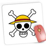 PC, gaming si accesorii - Periferice PC - Mousepad - Mousepad Gaming ne Piece Monkey D Luffy Crew Logo Schelet, 21x19 cm - Infinity.ro