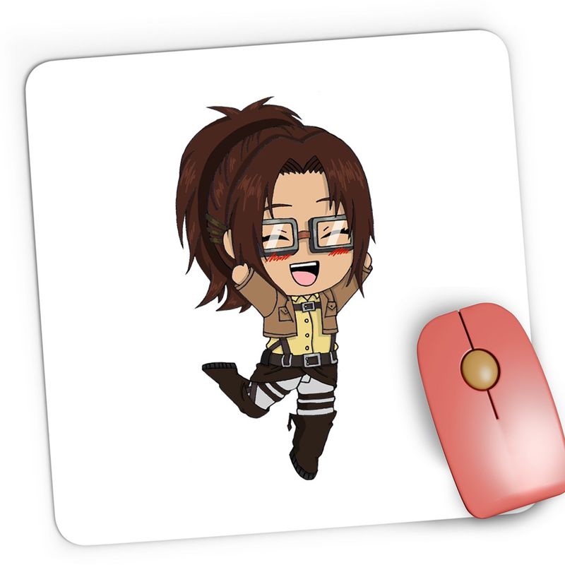 PC, gaming si accesorii - Periferice PC - Mousepad - Mousepad Gaming Attack on Titan Hange Zoe AOT Anime Manga, 21x19 cm - Infinity.ro