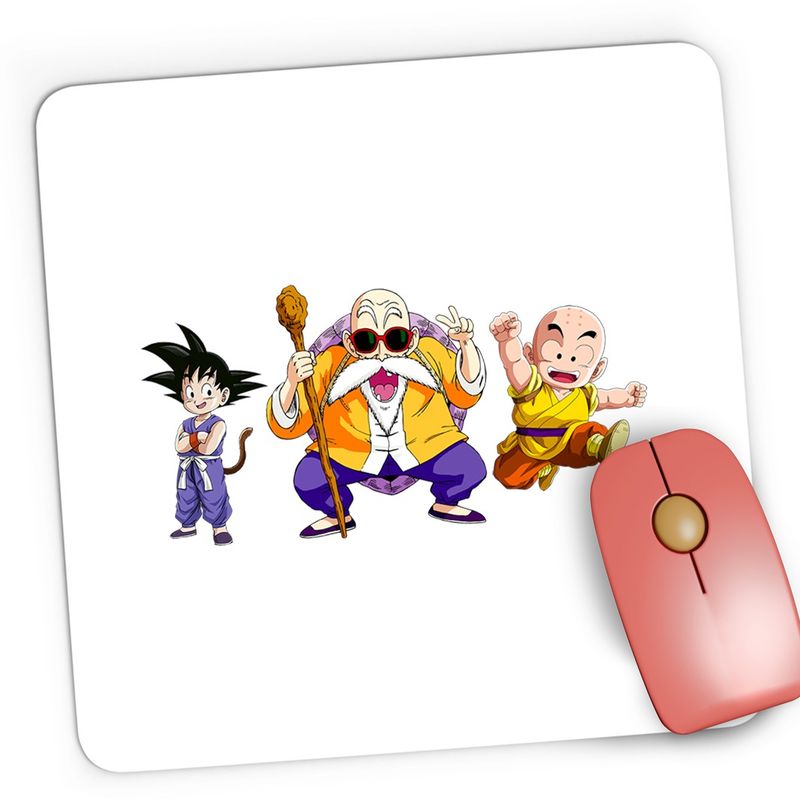 PC, gaming si accesorii - Periferice PC - Mousepad - Mousepad Gaming Dragon Ball Z Son Goku Master Roshi Krillin Anime, 21x19 cm - Infinity.ro