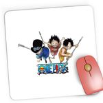 PC, gaming si accesorii - Periferice PC - Mousepad - Mousepad Gaming One Piece Monkey Luffy Portgas Prieteni Copilarie, 21x19 cm - Infinity.ro