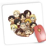 PC, gaming si accesorii - Periferice PC - Mousepad - Mousepad Gaming Attack on Titan Team Gang Anime Manga, 21x19 cm - Infinity.ro