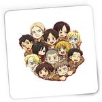 PC, gaming si accesorii - Periferice PC - Mousepad - Mousepad Gaming Attack on Titan Team Gang Anime Manga, 21x19 cm - Infinity.ro